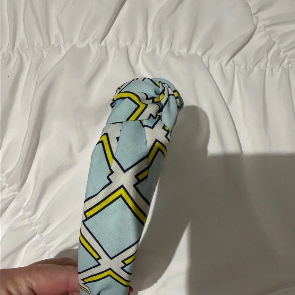 Katie Kime Texas Headband - Light Blue and Yellow